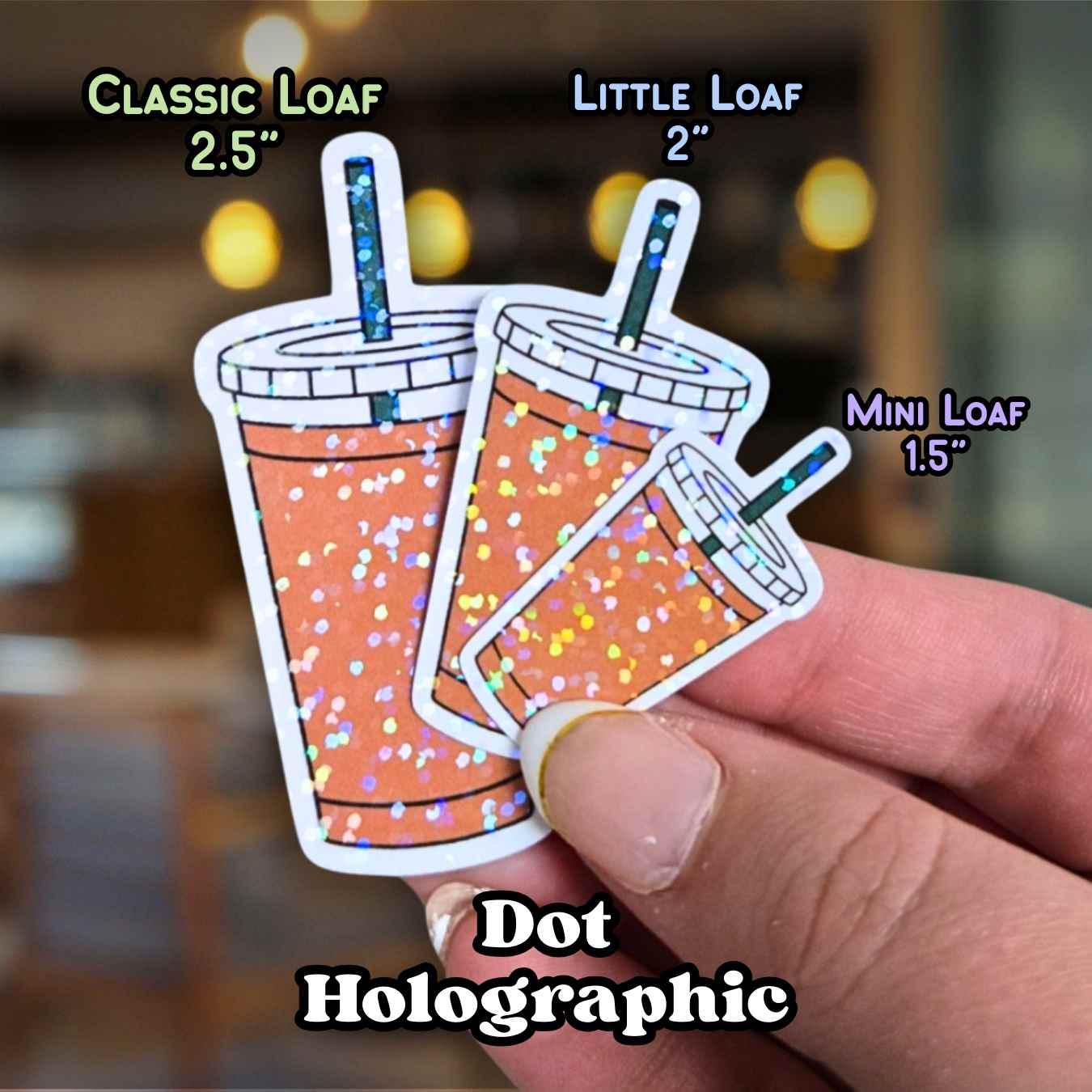 To Go Iced Coffee - Holographic Sticker, Waterproof Vinyl