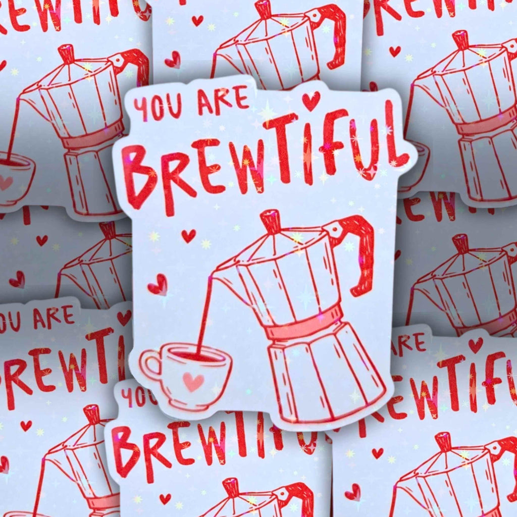 You Mean A Great Dill To Me - Holographic Sticker, Waterproof Vinyl, Food Pun, Pickle Vinyl Decal for Valentine's Day