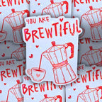 You Mean A Great Dill To Me - Holographic Sticker, Waterproof Vinyl, Food Pun, Pickle Vinyl Decal for Valentine's Day