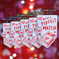 We're A Perfect Match - Holographic Sticker, Waterproof Vinyl, Heart Match Box Pun Decal for Valentine's Day