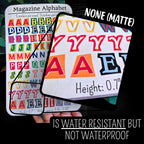 Magazine Alphabet Letters Sticker Sheet