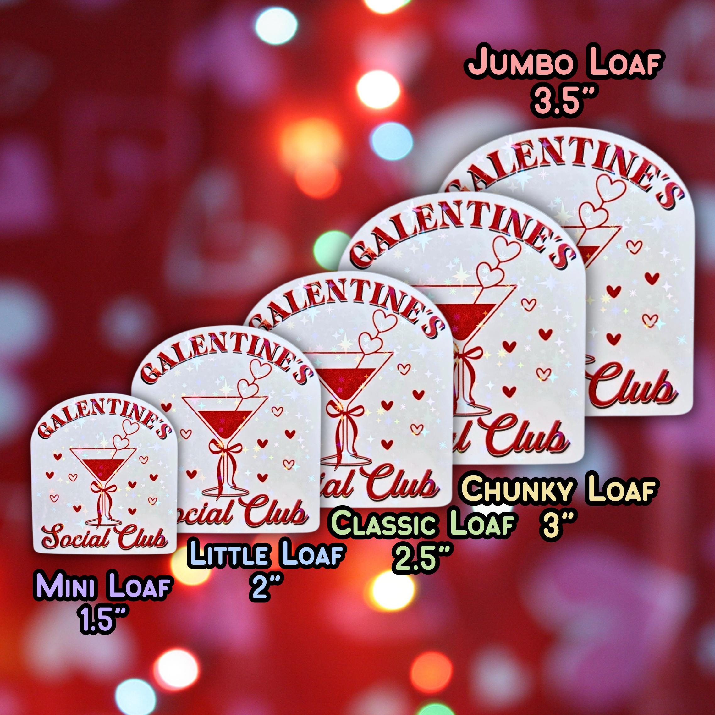 Galentine's Social Club - Holographic Sticker, Waterproof Glitter Vinyl, Party Favors for Girls Night, Wine and Gossip, Girl Squad Decor