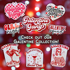 Galentine Gang Retro Styled - Holographic Sticker, Waterproof Glitter Vinyl, Party Favors, Wine and Gossip, Galentine Party and Packaging