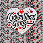 Galentine's Gang Heart - Holographic Sticker, Waterproof Glitter Vinyl, Party Favors, Wine and Gossip, Galentine Party and Gifts