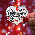 Galentine's Gang Heart - Holographic Sticker, Waterproof Glitter Vinyl, Party Favors, Wine and Gossip, Galentine Party and Gifts