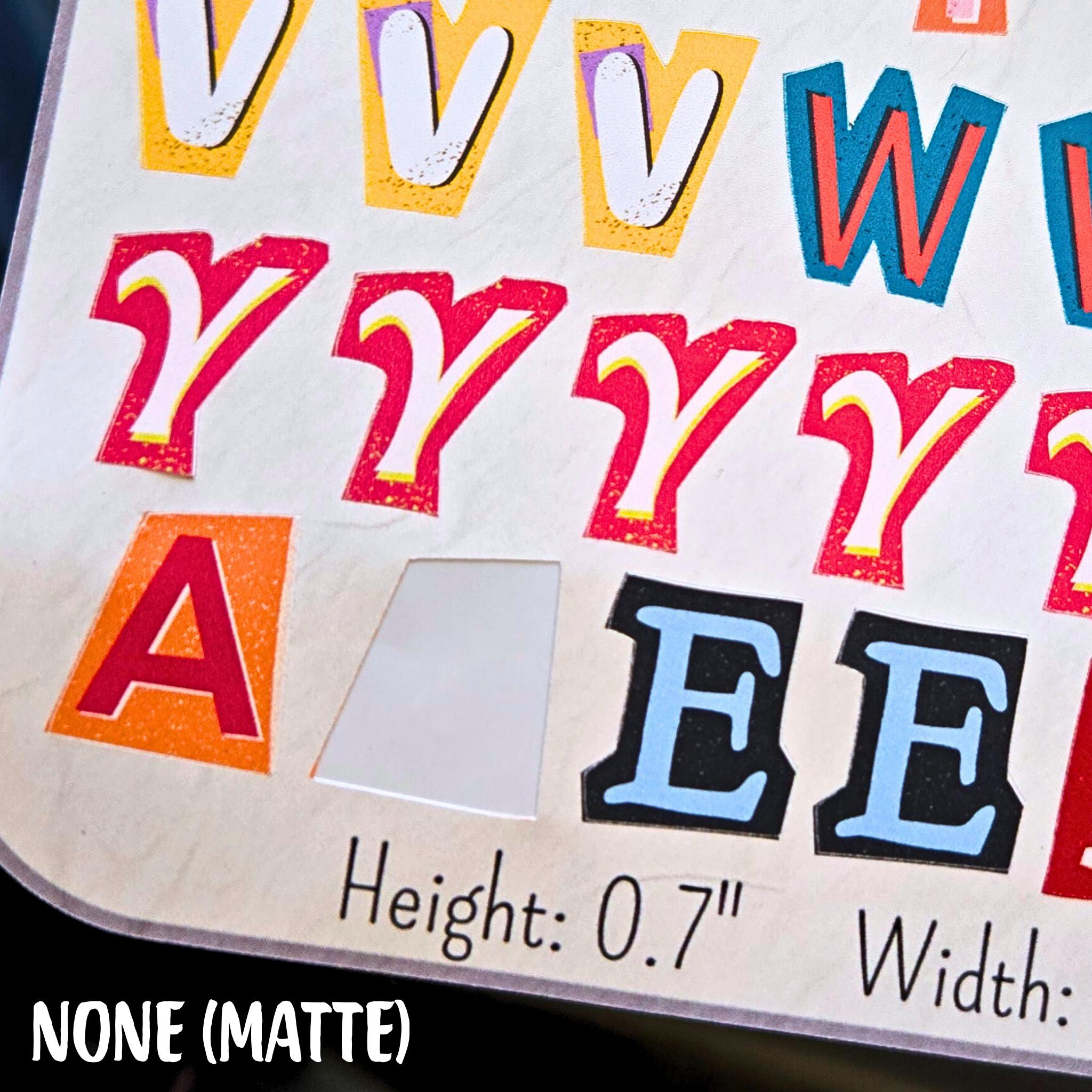 Magazine Alphabet Letters Sticker Sheet