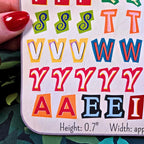 Magazine Alphabet Letters Sticker Sheet
