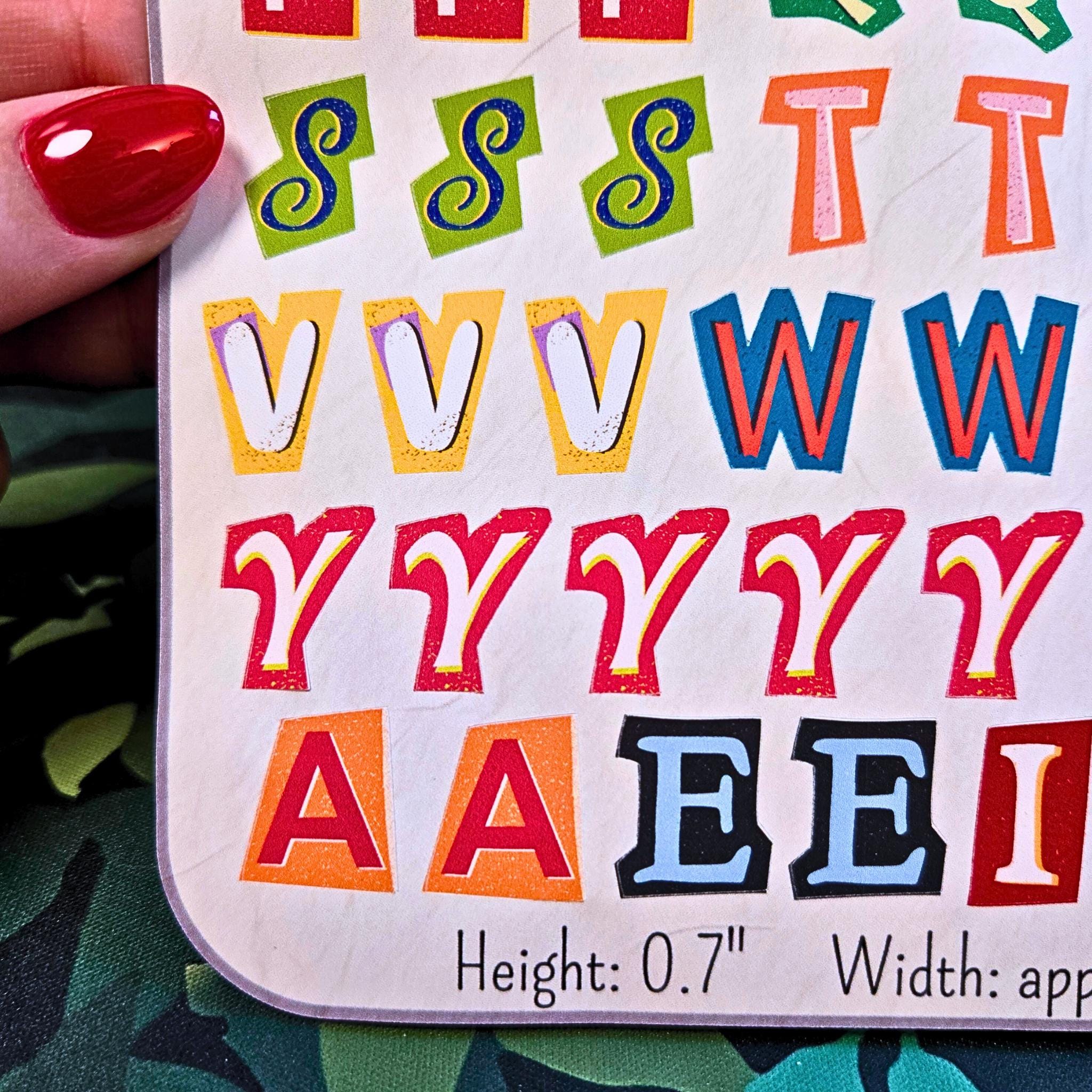 Magazine Alphabet Letters Sticker Sheet