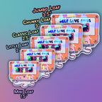 Self Love Song - Holographic Sticker, Retro Cassette Tape Decor, Waterproof 80s Vibe Sticker, Nostalgic Music Tape, Retro Tech Sticker