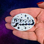 Pisces - Holographic Sticker, Waterproof Zodiac Decal, Celestial Phone & Laptop Sticker, Holo Kiss-Cut Vinyl, Astrology Gift