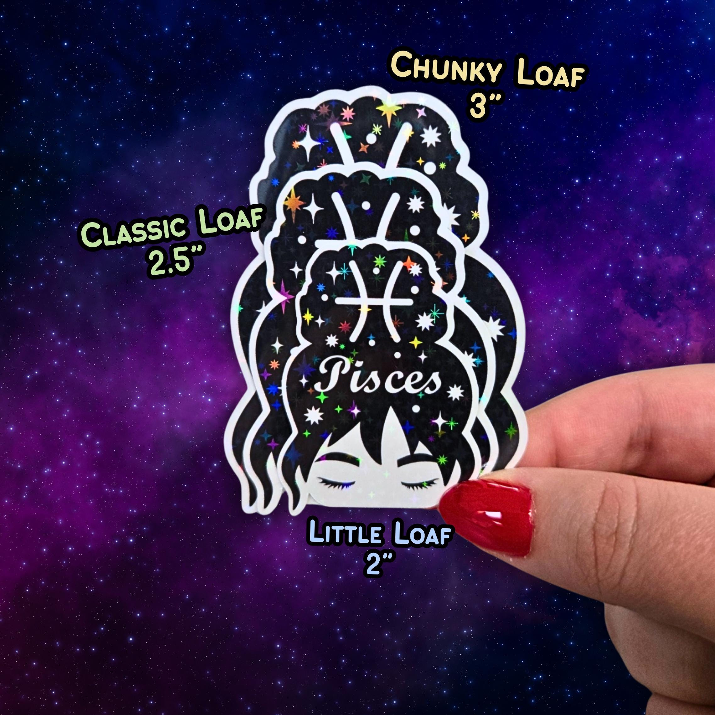 Feminane Pisces - Holographic Sticker | Waterproof Zodiac Decal for Phones, Laptops & Celestial Decor | Holo Kiss-Cut Vinyl Astrology Gift
