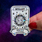 Pisces Tarot Card - Holographic Sticker | Waterproof Zodiac Decal for Phones, Laptops & Celestial Decor | Holo Kiss-Cut Vinyl Astrology Gift