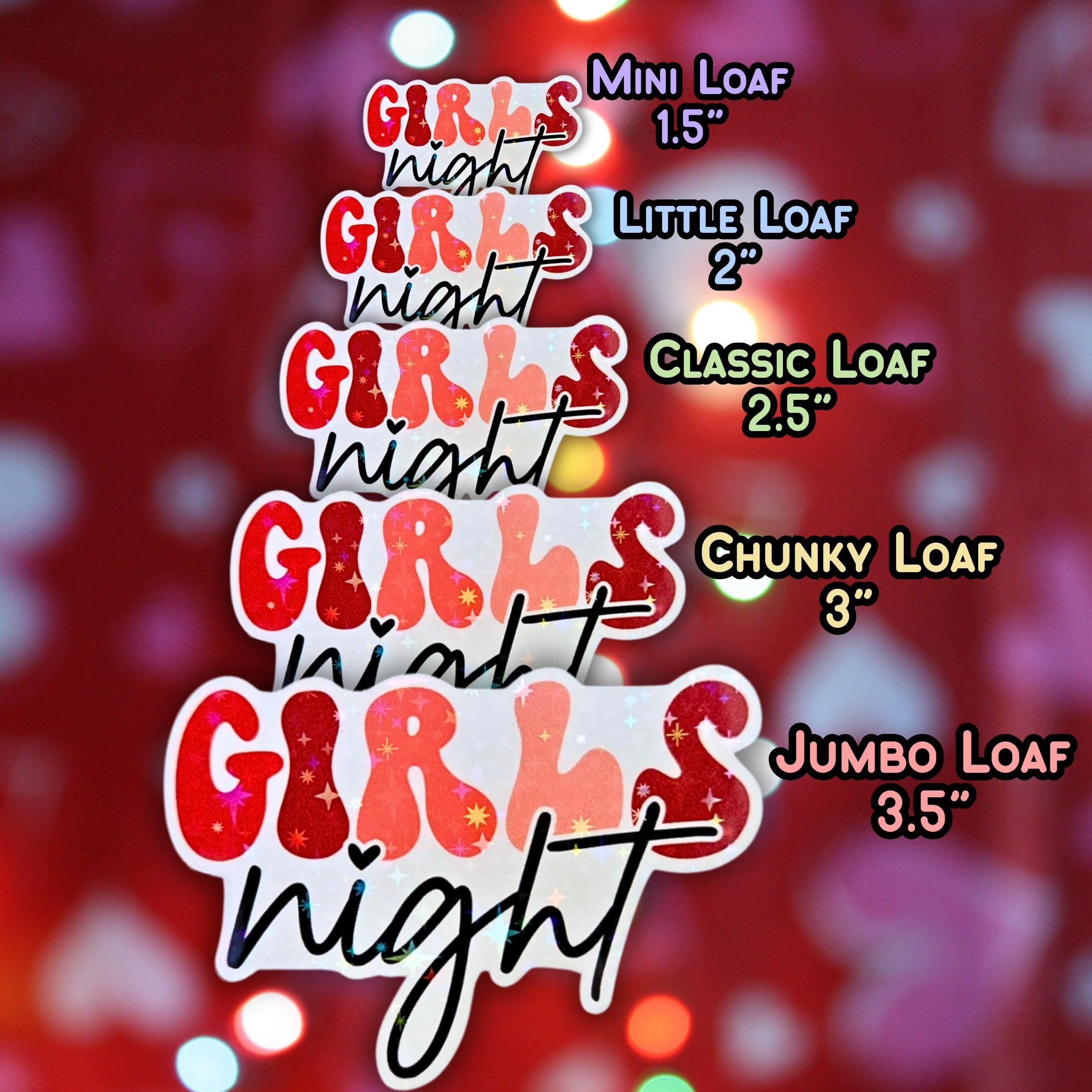 Girls Night - Holographic Sticker, Waterproof Glitter Vinyl, Party Favors for Adult Sleepover, Wine and Gossip, Galentine Party