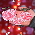 Galentine Gang Checkered Heart - Holographic Sticker, Waterproof Glitter Vinyl, Party Favors, Wine and Gossip, Galentine Party and Packaging