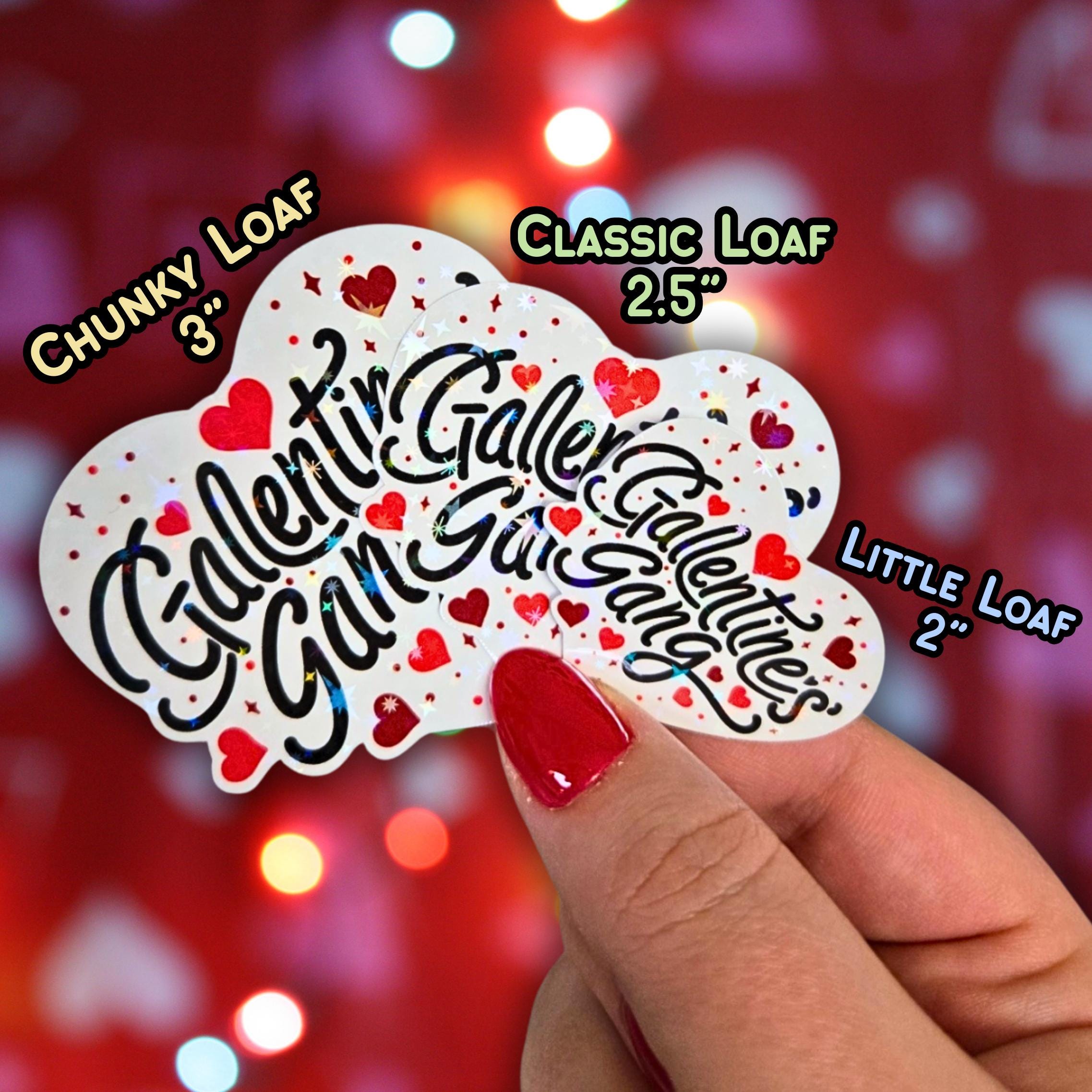 Galentine's Gang Heart - Holographic Sticker, Waterproof Glitter Vinyl, Party Favors, Wine and Gossip, Galentine Party and Gifts