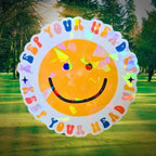 Keep Your Head Up - Sticker Holographic Smiley Face Sticker, Positive Quote Waterproof Laptop & Water Bottle Decal Positivity Self Assurance - Holographic Sticker | The TabbyLoaf