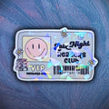 Late Night Readers Club (ID Card) - Sticker - Holographic Sticker | The TabbyLoaf