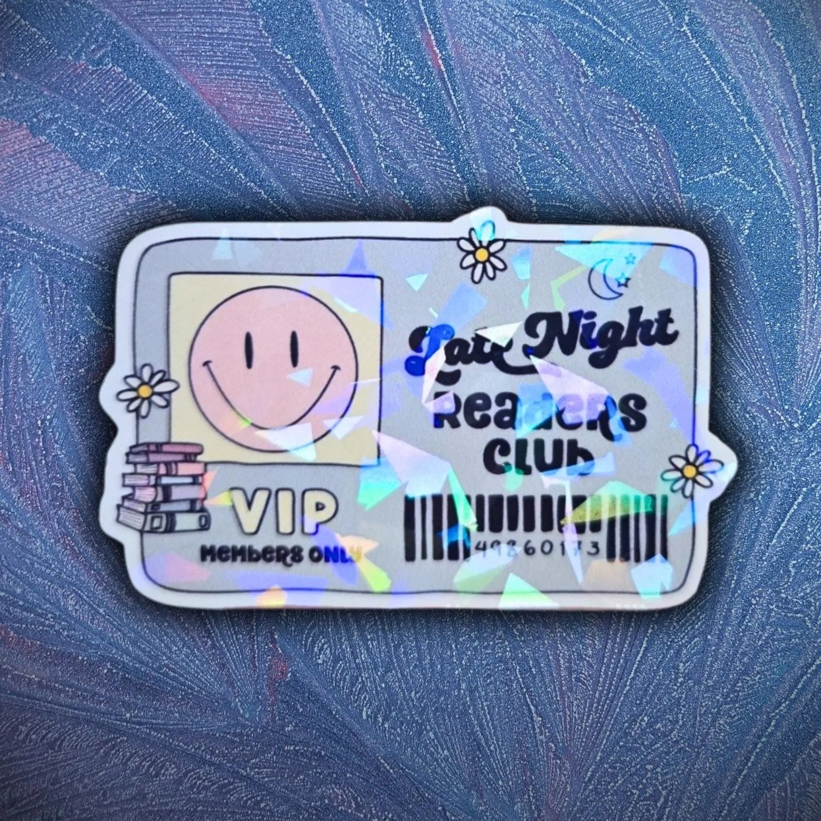 Late Night Readers Club (ID Card) - Sticker - Holographic Sticker | The TabbyLoaf