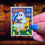 Library Ghost Stamp - Sticker - Holographic Sticker | The TabbyLoaf