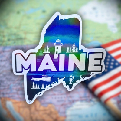 Maine - Sticker - Holographic Sticker | The TabbyLoaf