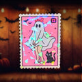 Marilyn Ghost Stamp - Sticker - Holographic Sticker | The TabbyLoaf