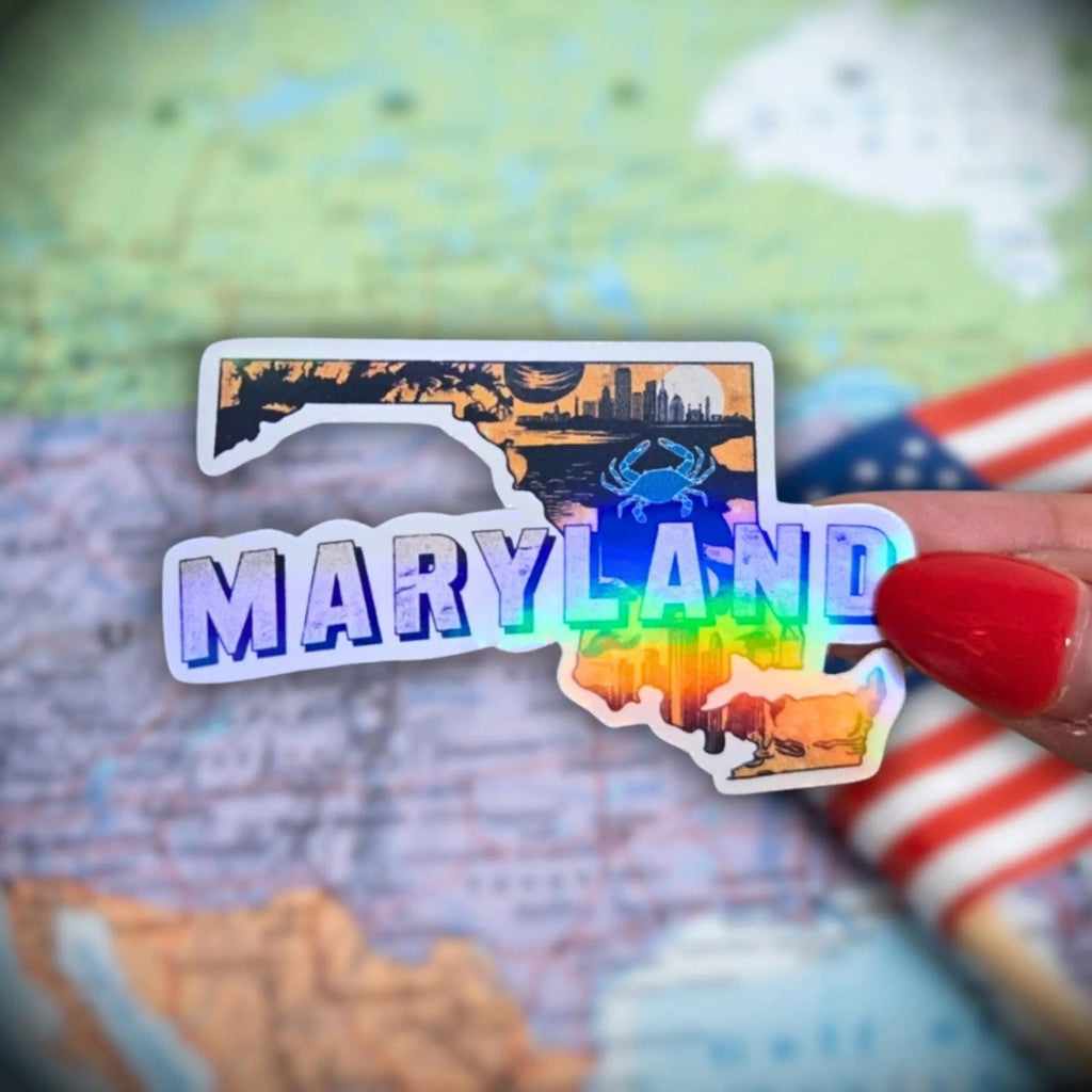 Maryland - Sticker - Holographic Sticker | The TabbyLoaf