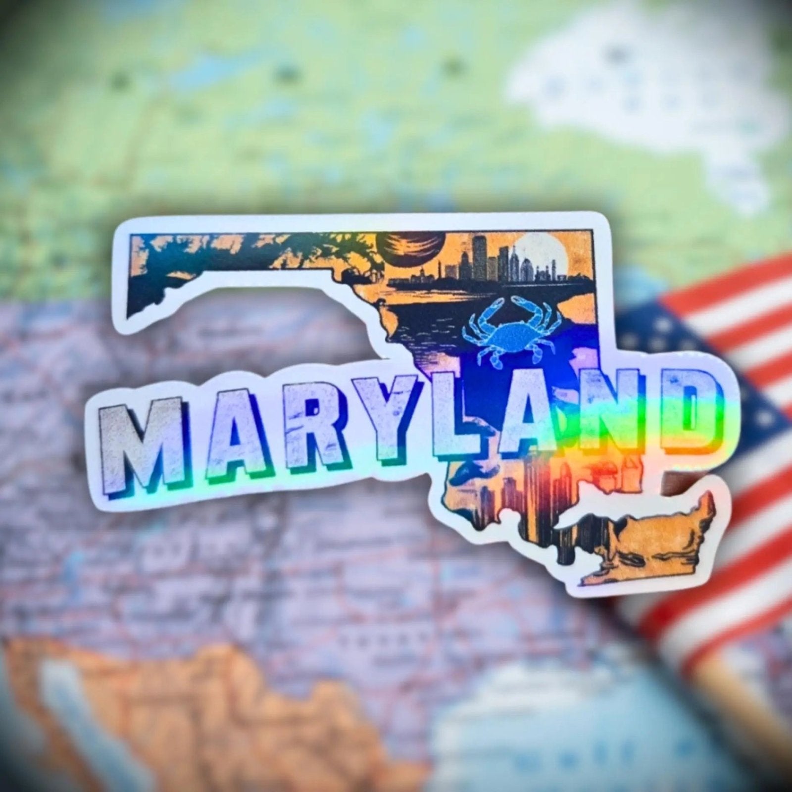 Maryland - Sticker - Holographic Sticker | The TabbyLoaf