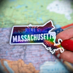 Massachusetts - Sticker - Holographic Sticker | The TabbyLoaf