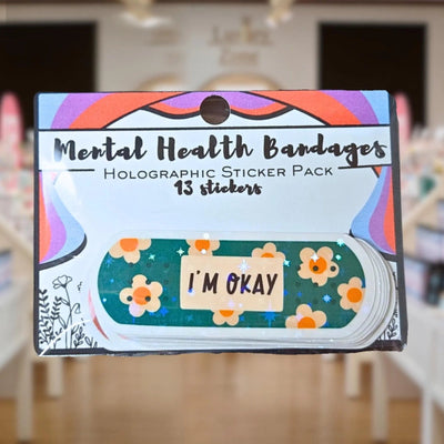 Mental Health Bandage - Sticker Pack - Holographic Sticker | The TabbyLoaf