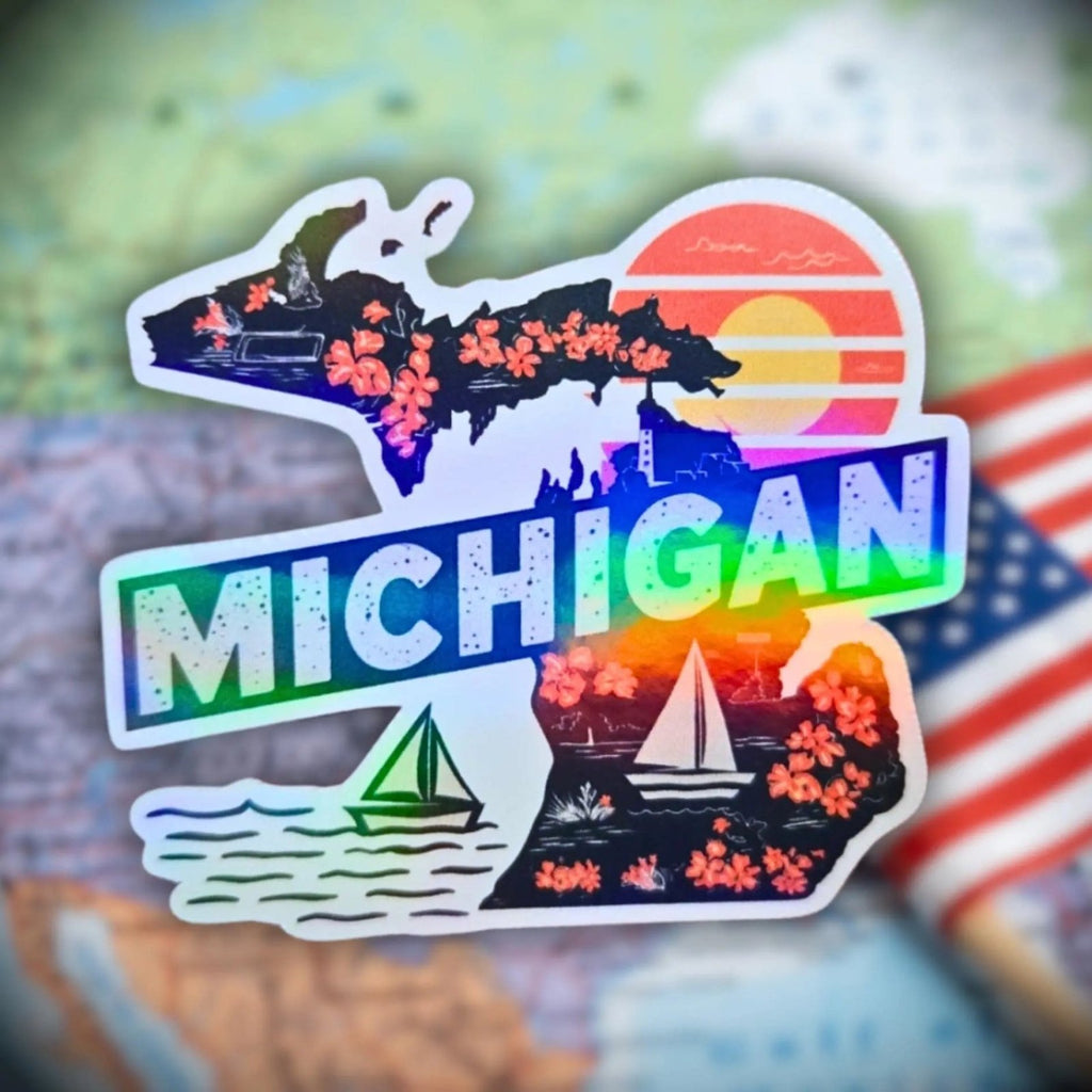 Michigan - Sticker - Holographic Sticker | The TabbyLoaf
