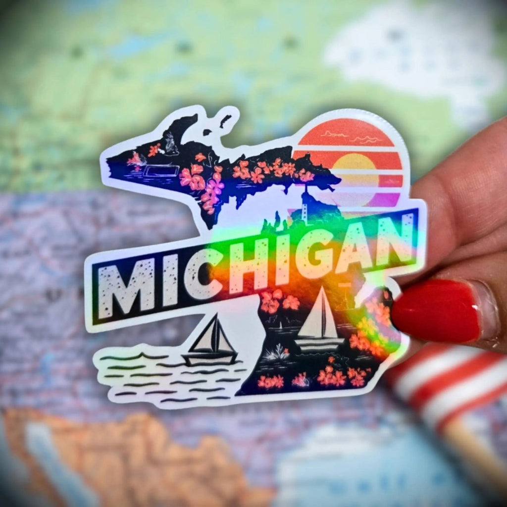 Michigan - Sticker - Holographic Sticker | The TabbyLoaf