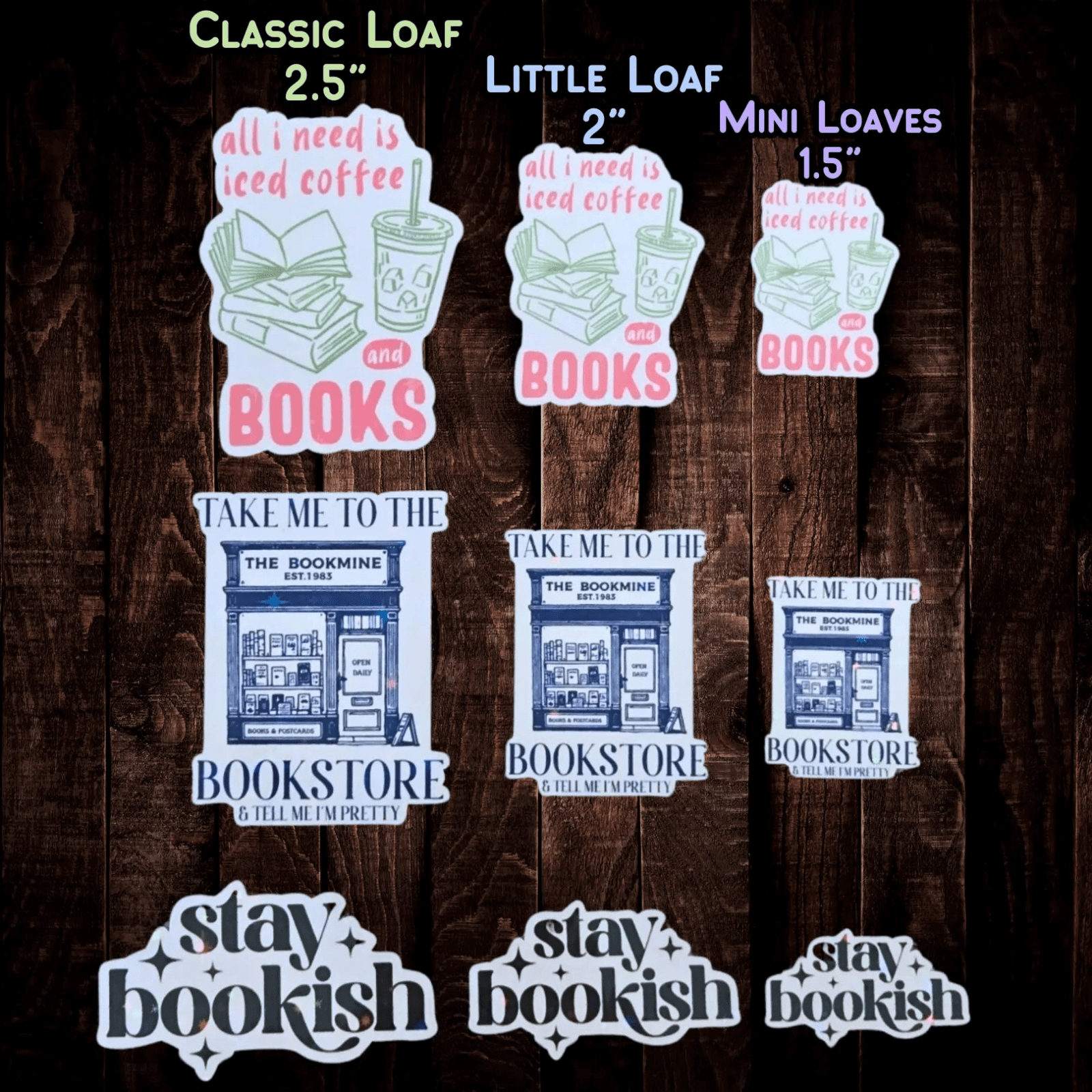 Mini Loaves (1.5") - Sticker Pack (3 or 5 packs) - Holographic Sticker | The TabbyLoaf