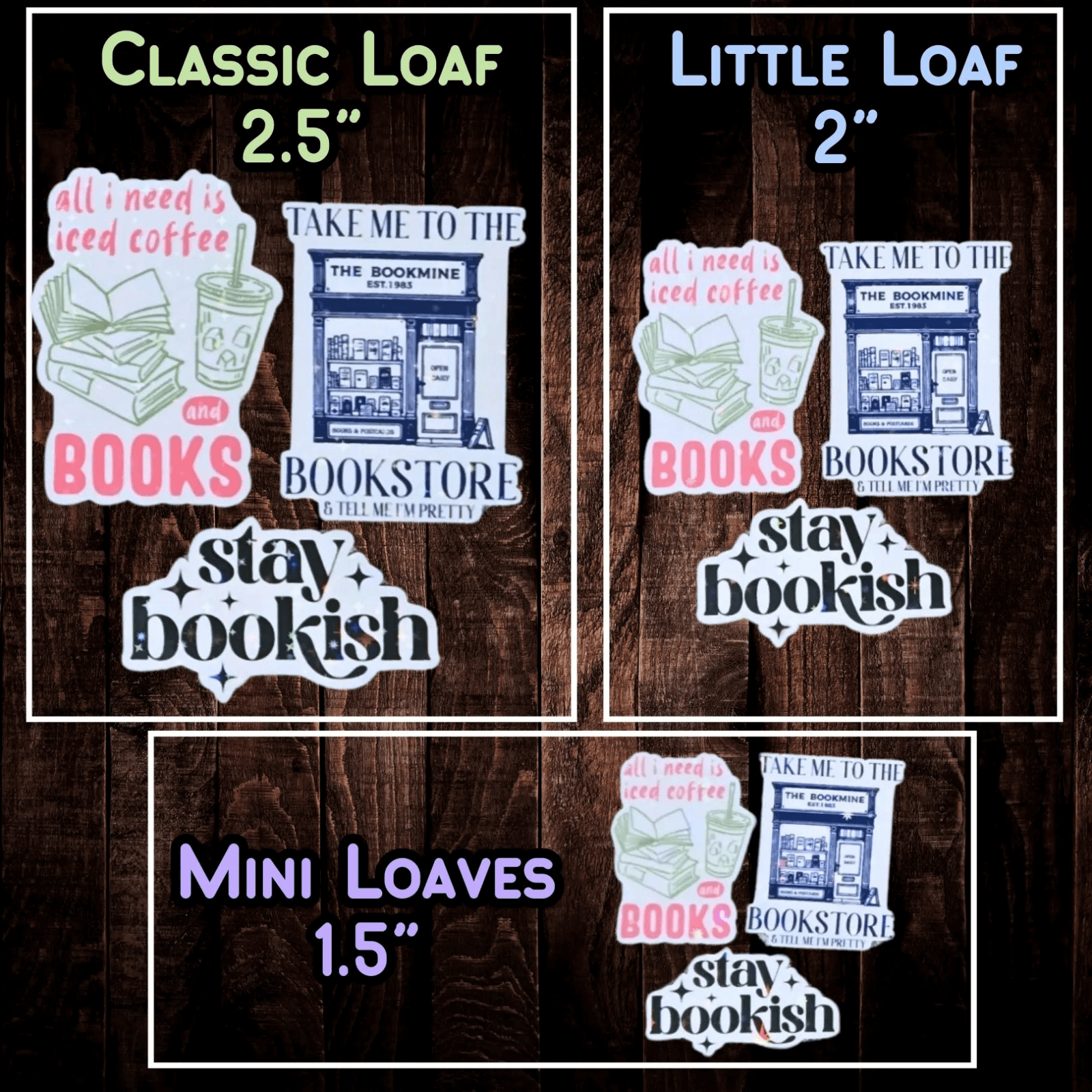 Mini Loaves (1.5") - Sticker Pack (3 or 5 packs) - Holographic Sticker | The TabbyLoaf