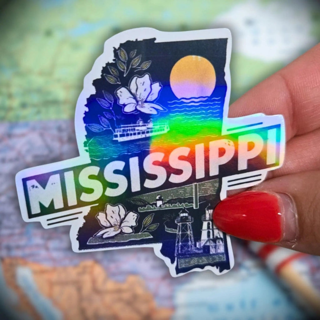 Mississippi - Sticker - Holographic Sticker | The TabbyLoaf