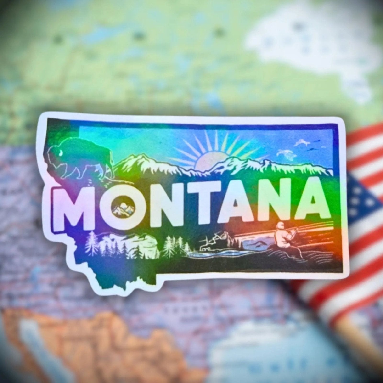 Montana - Sticker - Holographic Sticker | The TabbyLoaf