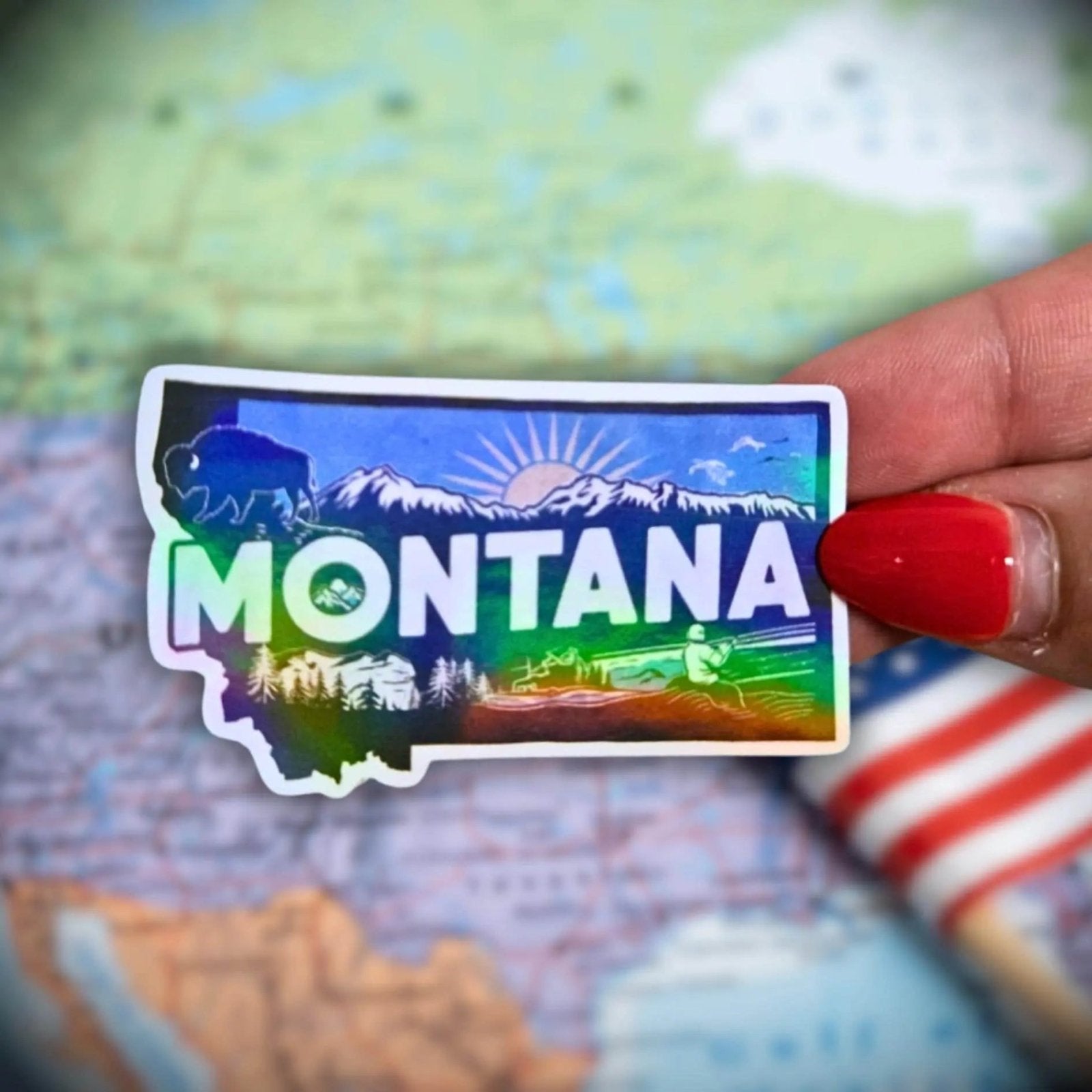 Montana - Sticker - Holographic Sticker | The TabbyLoaf