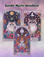 Mystic Woodland Cats – Sticker Pack - Holographic Sticker | The TabbyLoaf