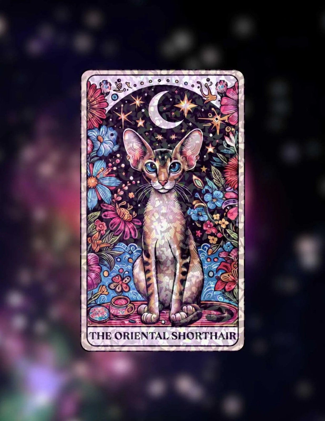 Mystical Midnight Cats – Sticker Pack - Holographic Sticker | The TabbyLoaf