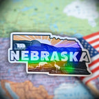 Nebraska - Sticker - Holographic Sticker | The TabbyLoaf