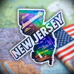 New Jersey - Sticker - Holographic Sticker | The TabbyLoaf