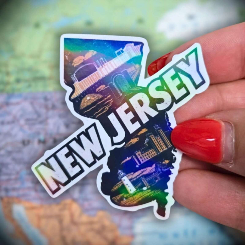 New Jersey - Sticker - Holographic Sticker | The TabbyLoaf