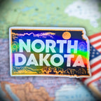 North Dakota - Sticker - Holographic Sticker | The TabbyLoaf