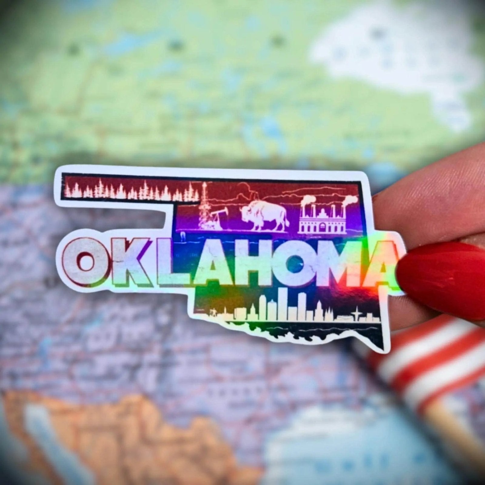 Oklahoma - Sticker - Holographic Sticker | The TabbyLoaf
