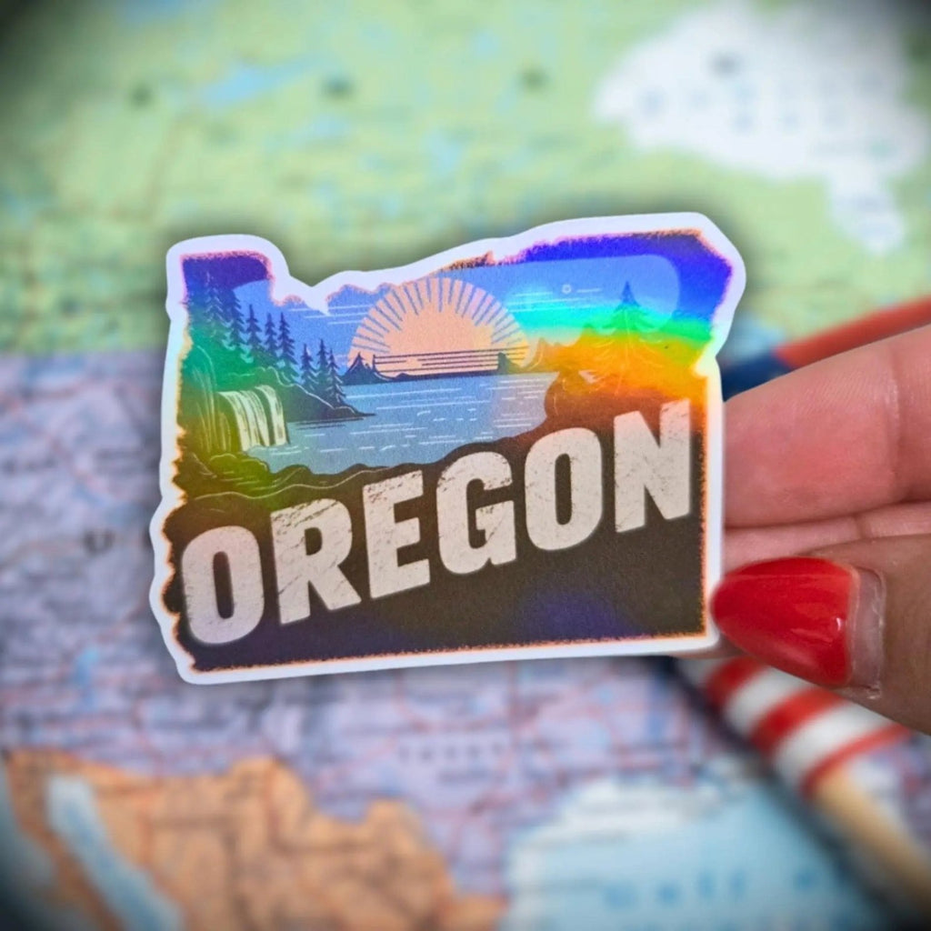 Oregon - Sticker - Holographic Sticker | The TabbyLoaf