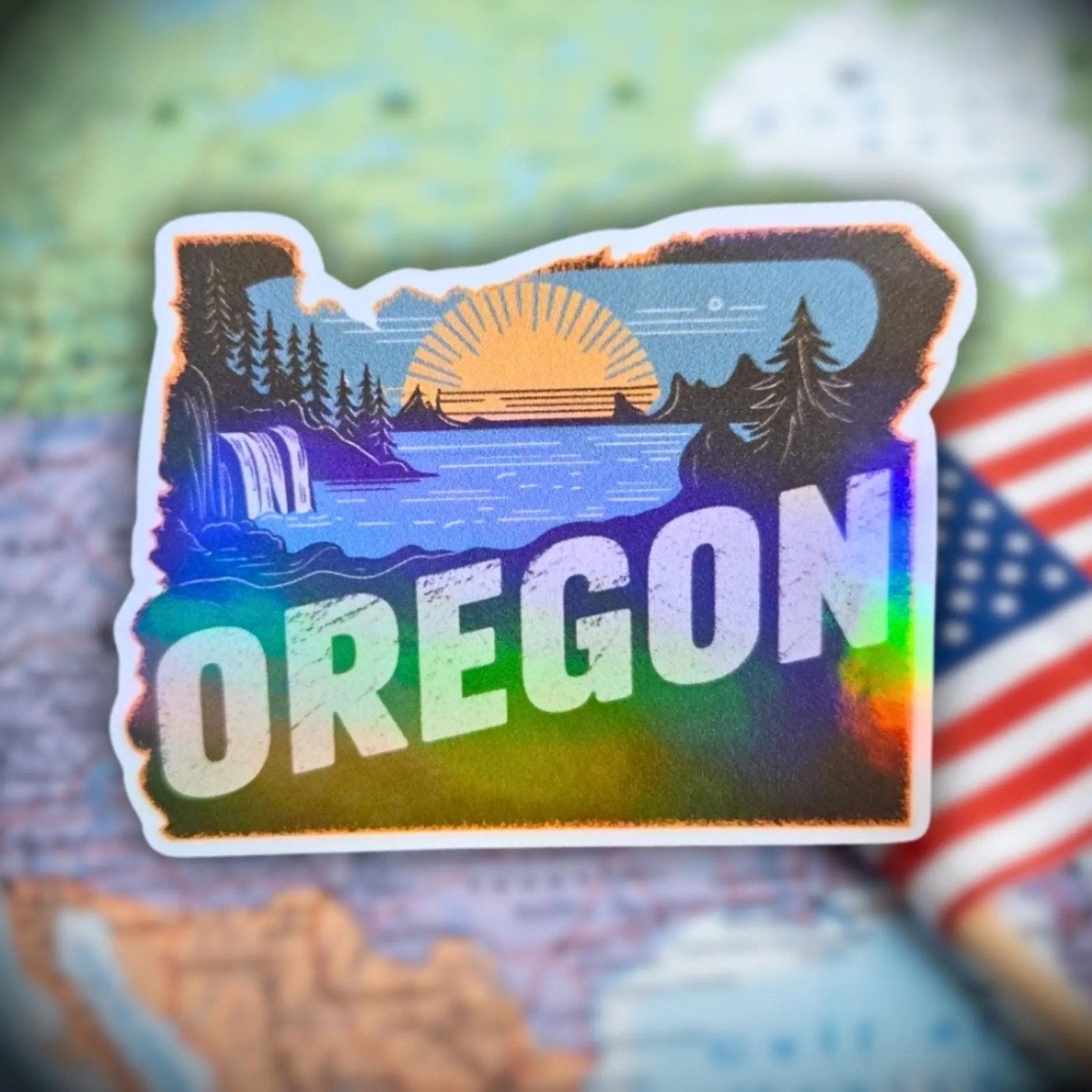 Oregon - Sticker - Holographic Sticker | The TabbyLoaf