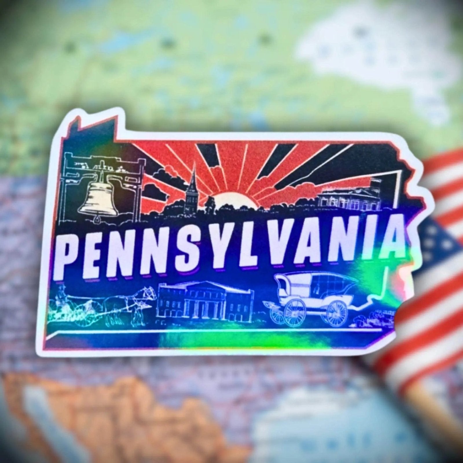 Pennsylvania - Sticker - Holographic Sticker | The TabbyLoaf