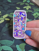 Holographic Boo Can Sticker – Purple Halloween Soda Vinyl Decal