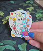 Holographic Nurse Ghost Sticker – Halloween Medical Worker Vinyl Decal