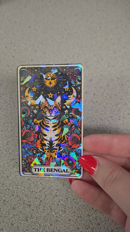 The Bengal – Holographic Cat Tarot Sticker