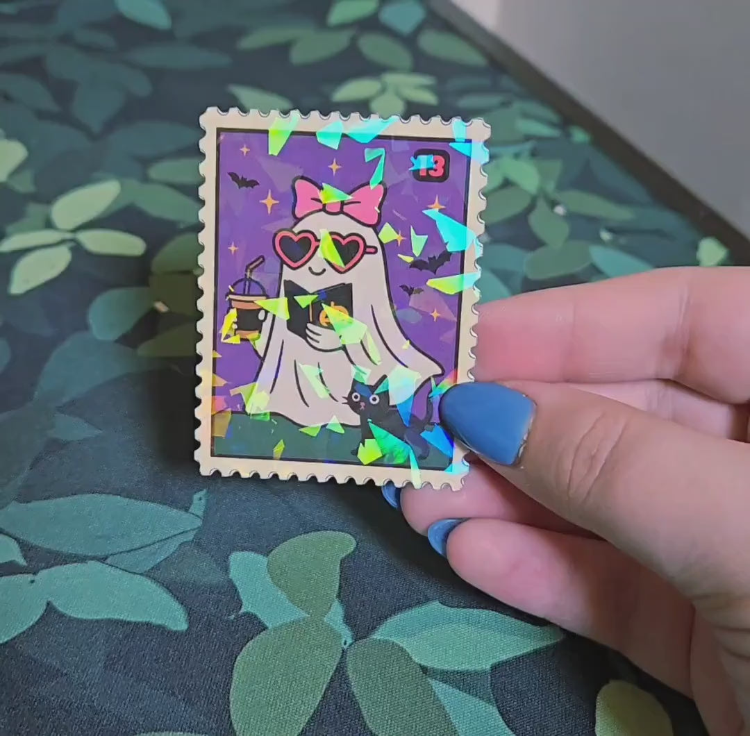 Purple Drink Ghost Stamp - Sticker